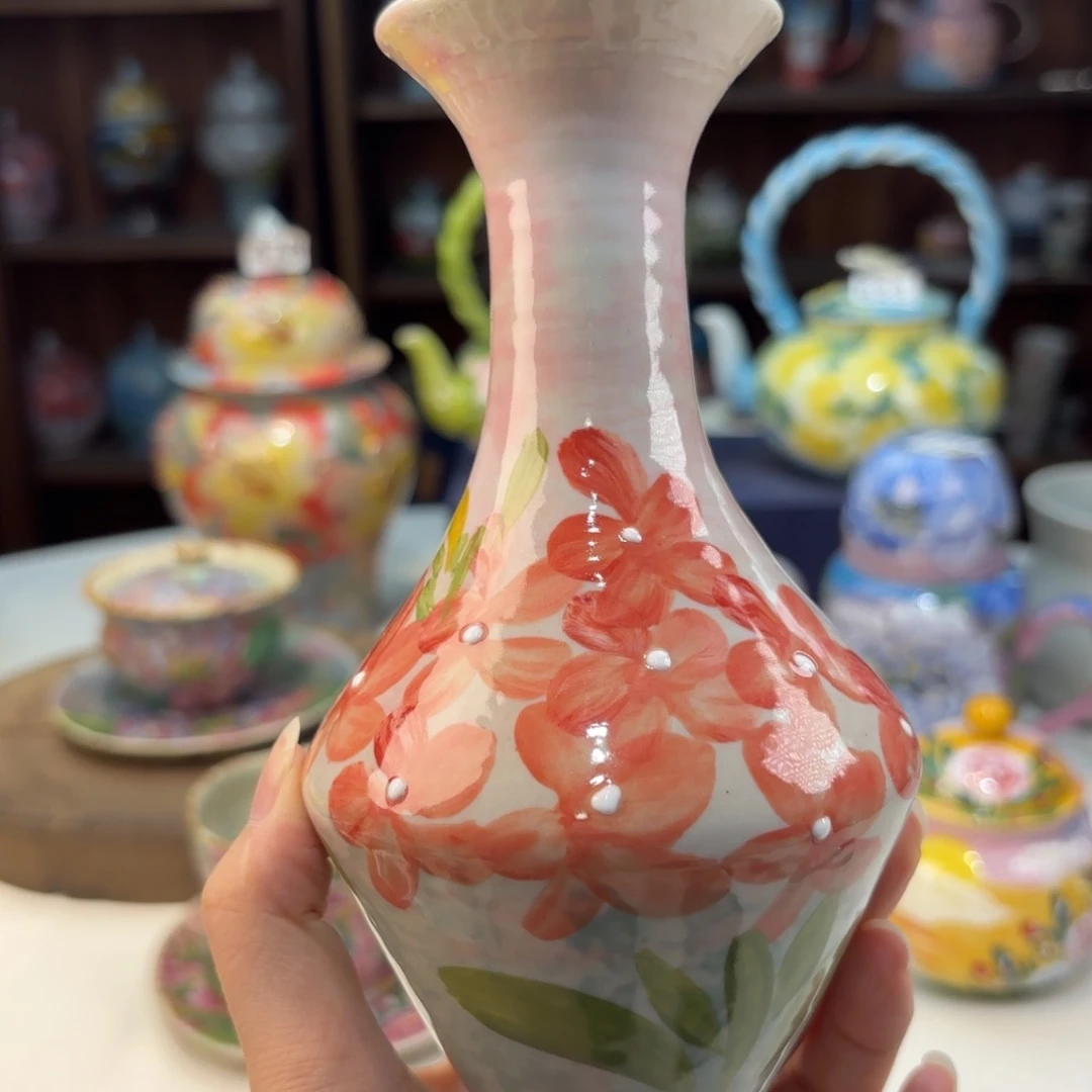 瓷片景德镇手绘高温釉下彩陶瓷茶具