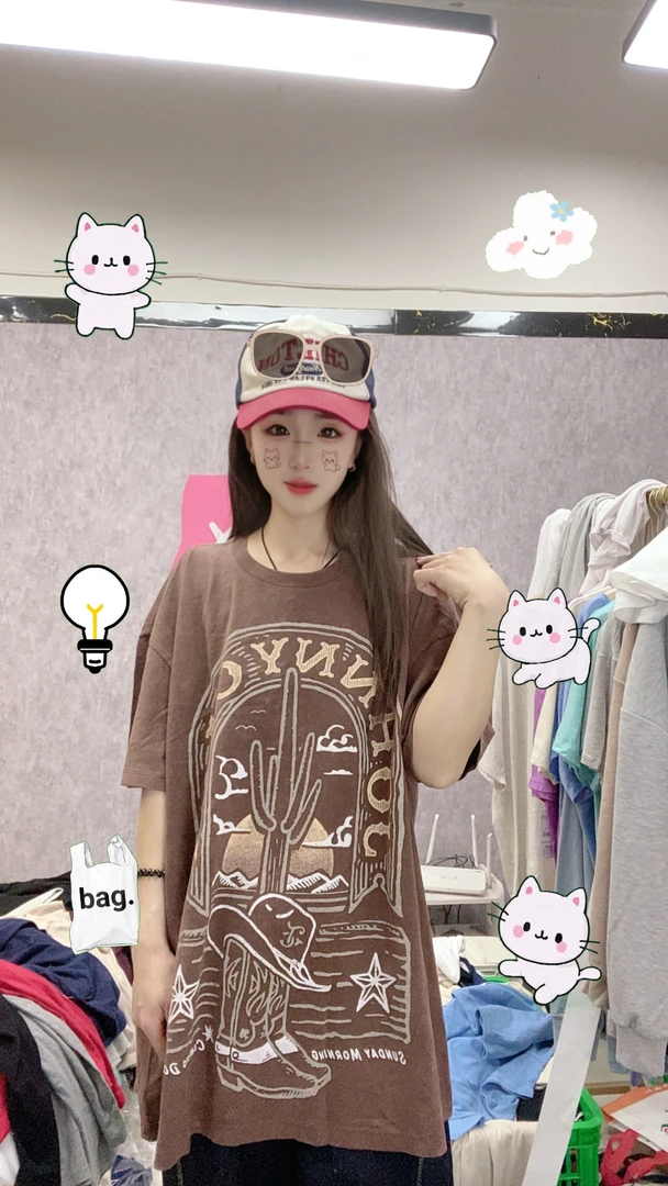 外贸高品质T恤男女同款美拉德