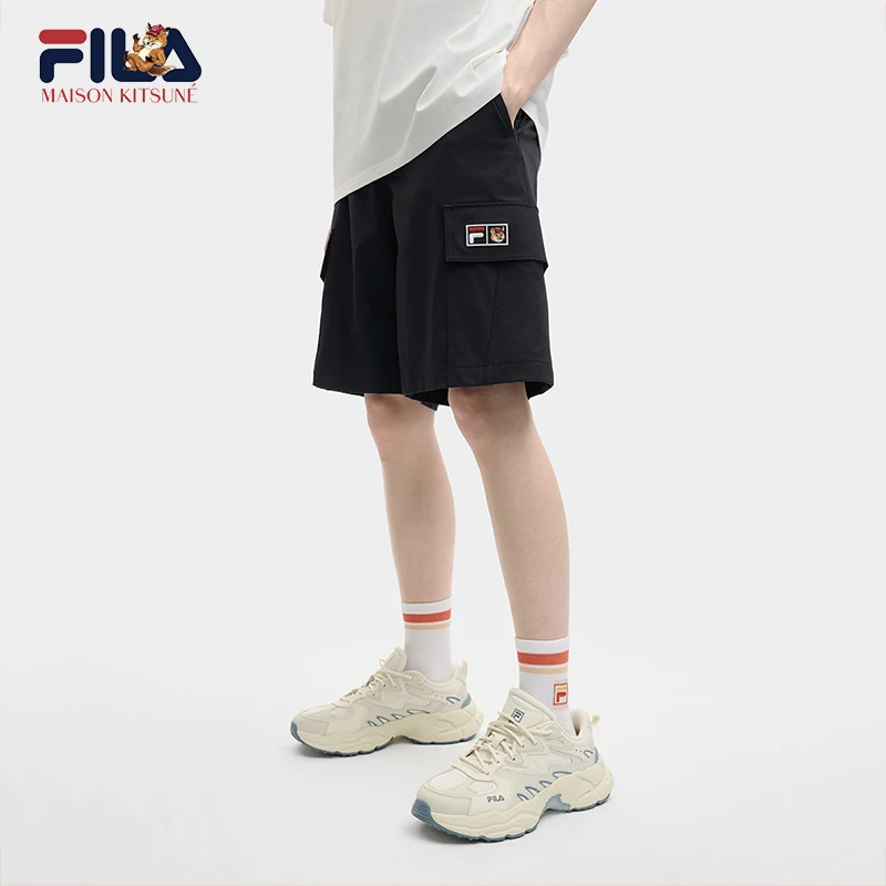 Fila/斐乐【小狐狸联名】春夏季新款男户外梭织五分短裤F11M529802F