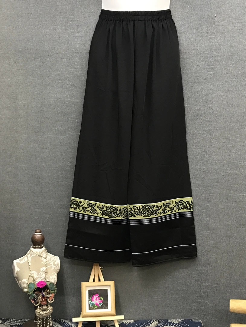 民族风刺绣裤子苗族风格国风设计