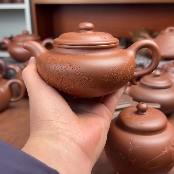 茶壶紫砂景舟仿古容量200原矿半手工