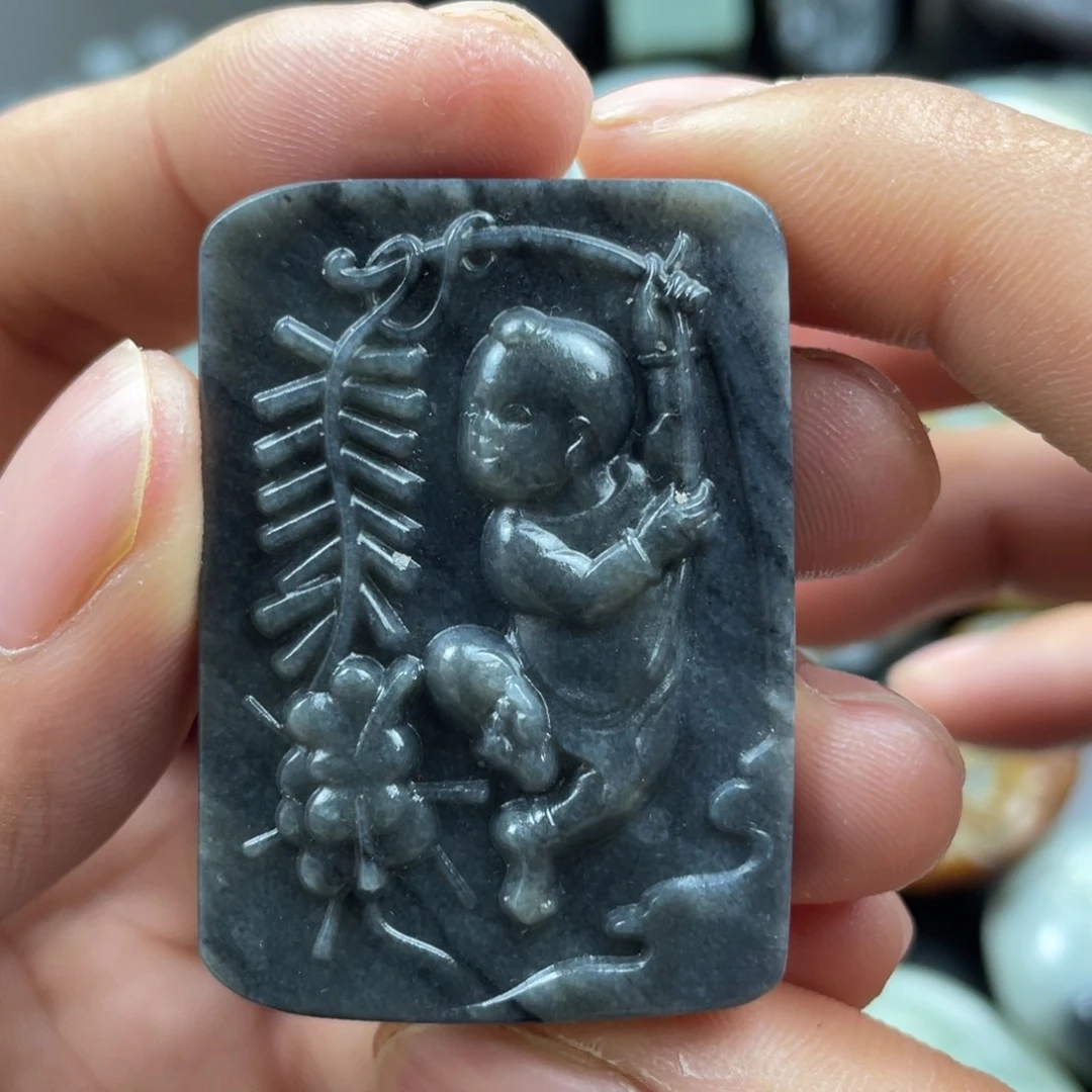 和田玉未镶嵌挂件