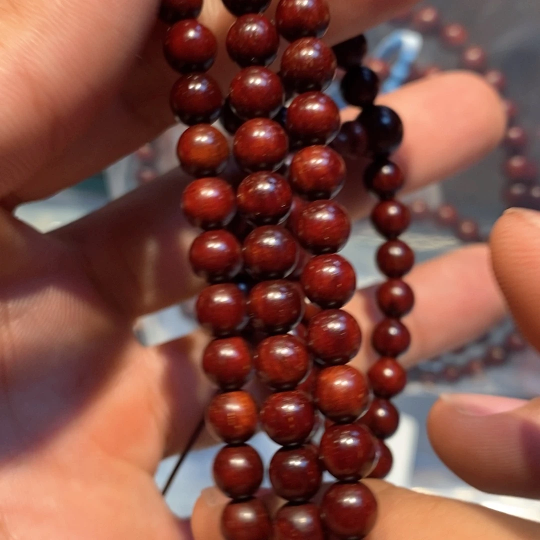 小叶紫檀手串/手链0.6鸡血
