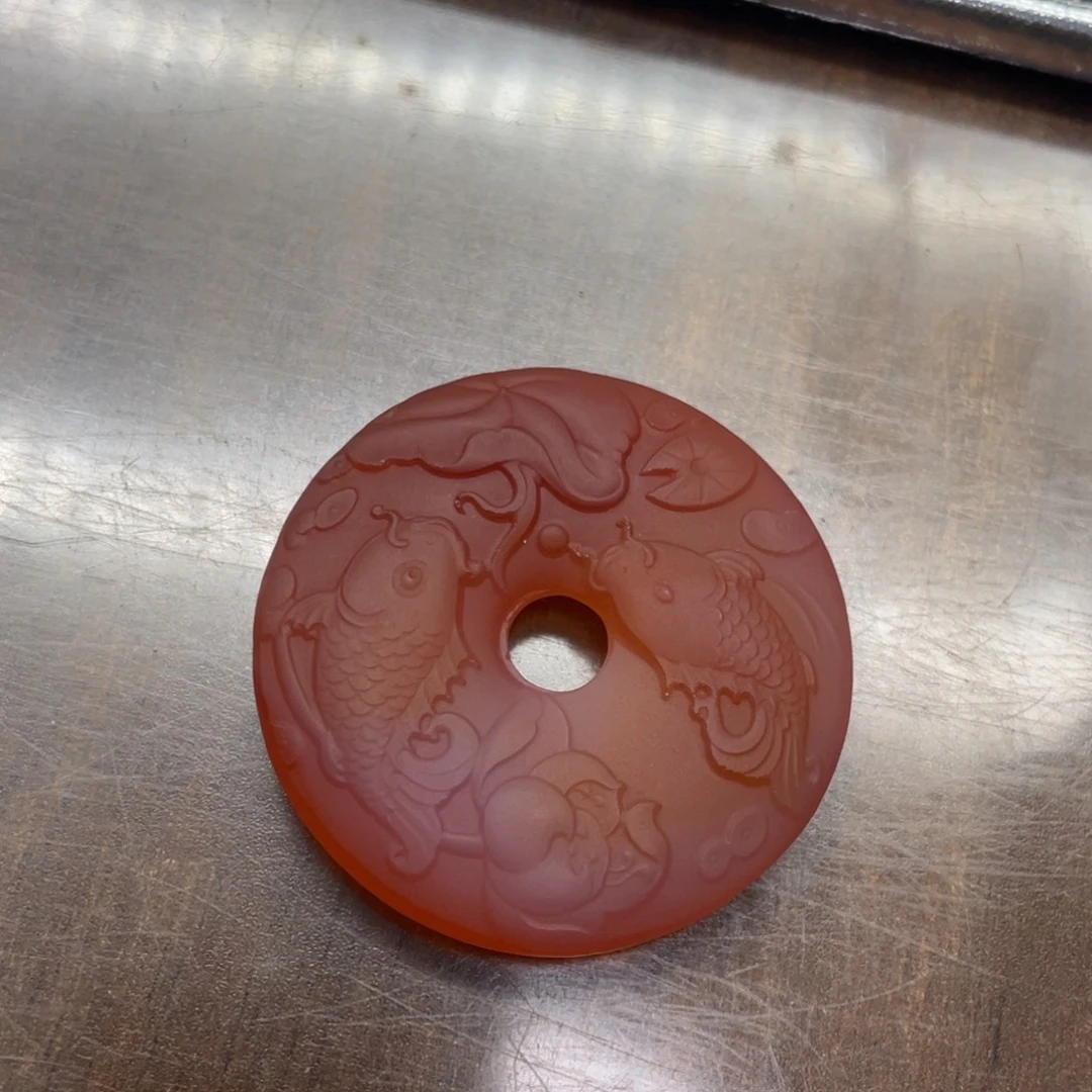 开***心玛瑙/玉髓未镶嵌挂坠