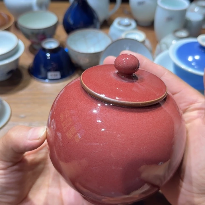 颜色釉茶叶罐喜欢可以拍