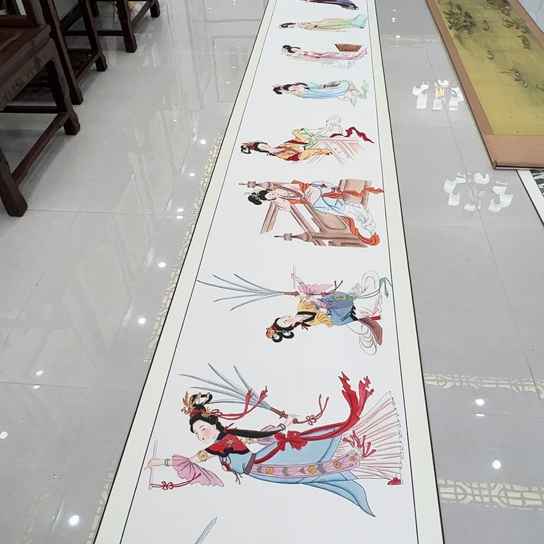 红***里国画精品工笔画人物