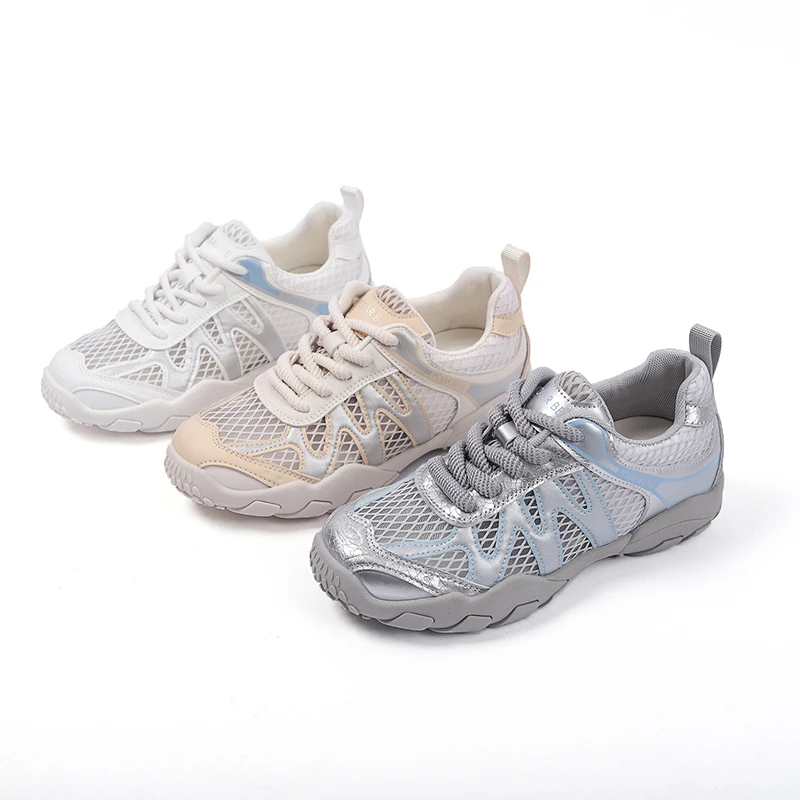 POLAR BEAR 阿甘鞋单网透气慢跑鞋女2025夏季百搭老爹休闲鞋A533