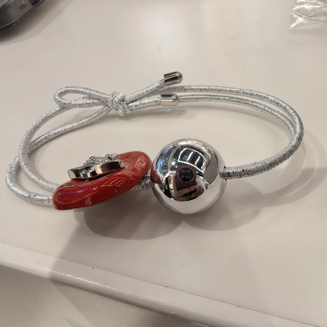 E375粉色方块星球单珠发绳