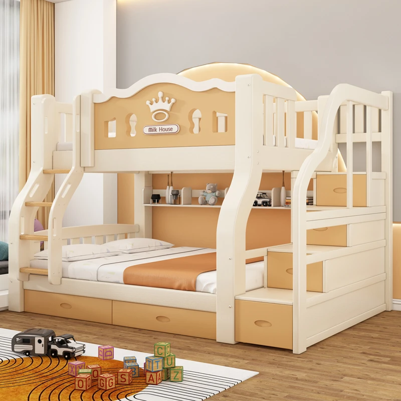 加厚实木子母床双层床两层床上下铺上下床高低床儿童床成人学生床
