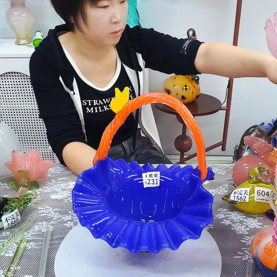 4231瑕琉璃花瓶花器艺术品