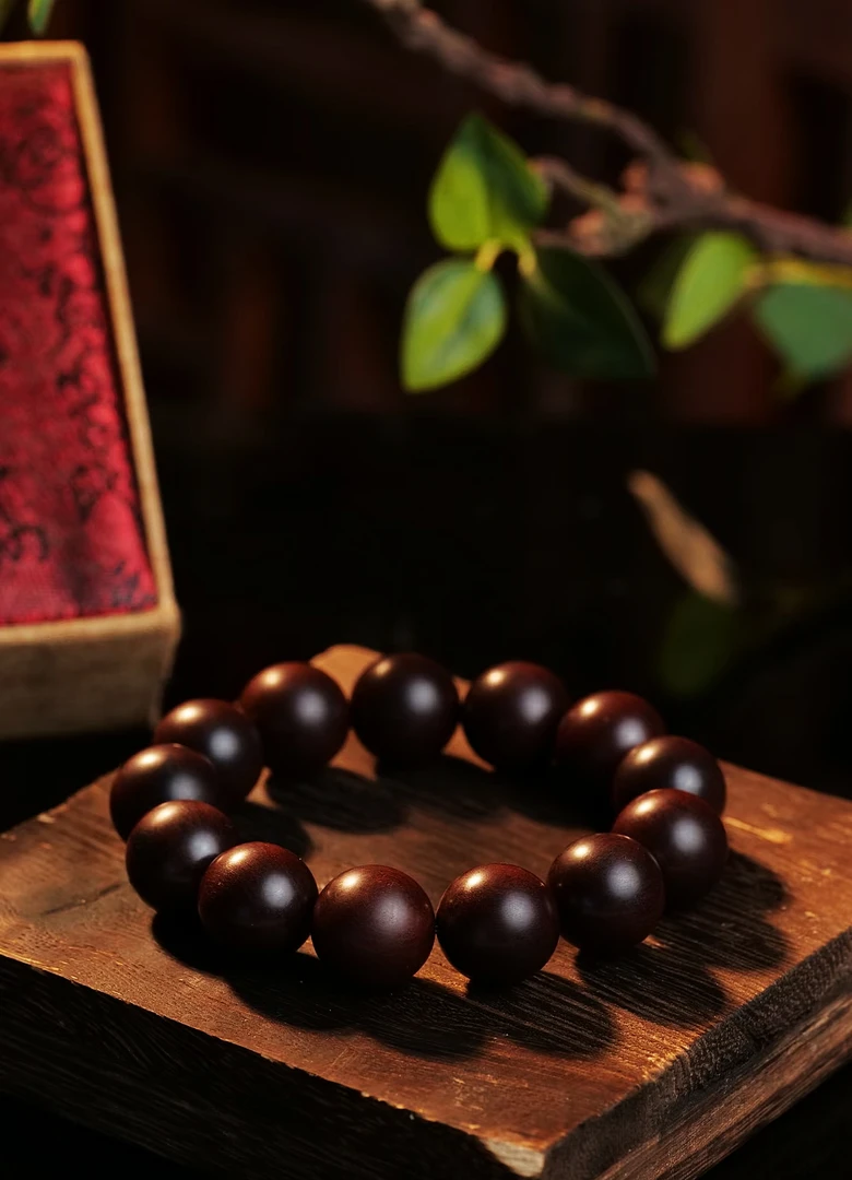 高级正品玉化雷枣木【单圈塑素珠】手串