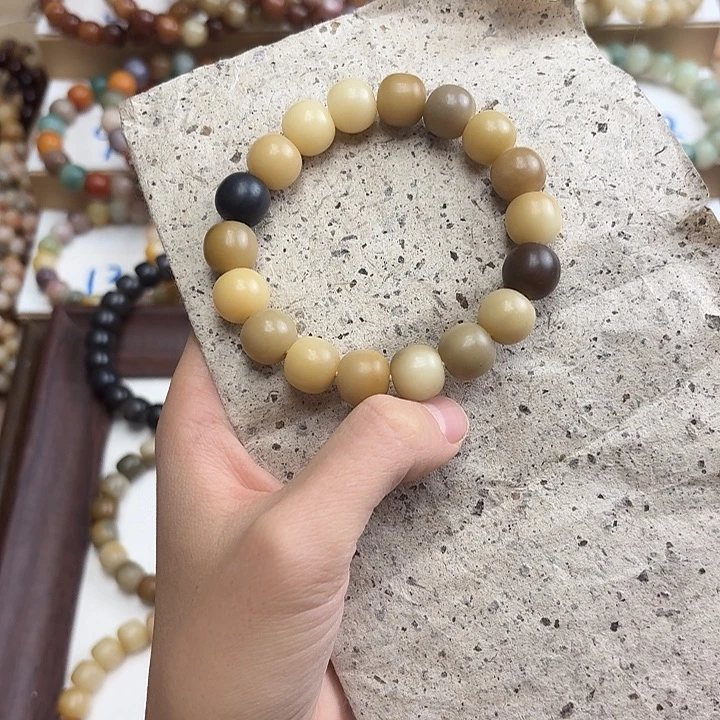 菩提根/象牙果手串卡13天然苹果珠