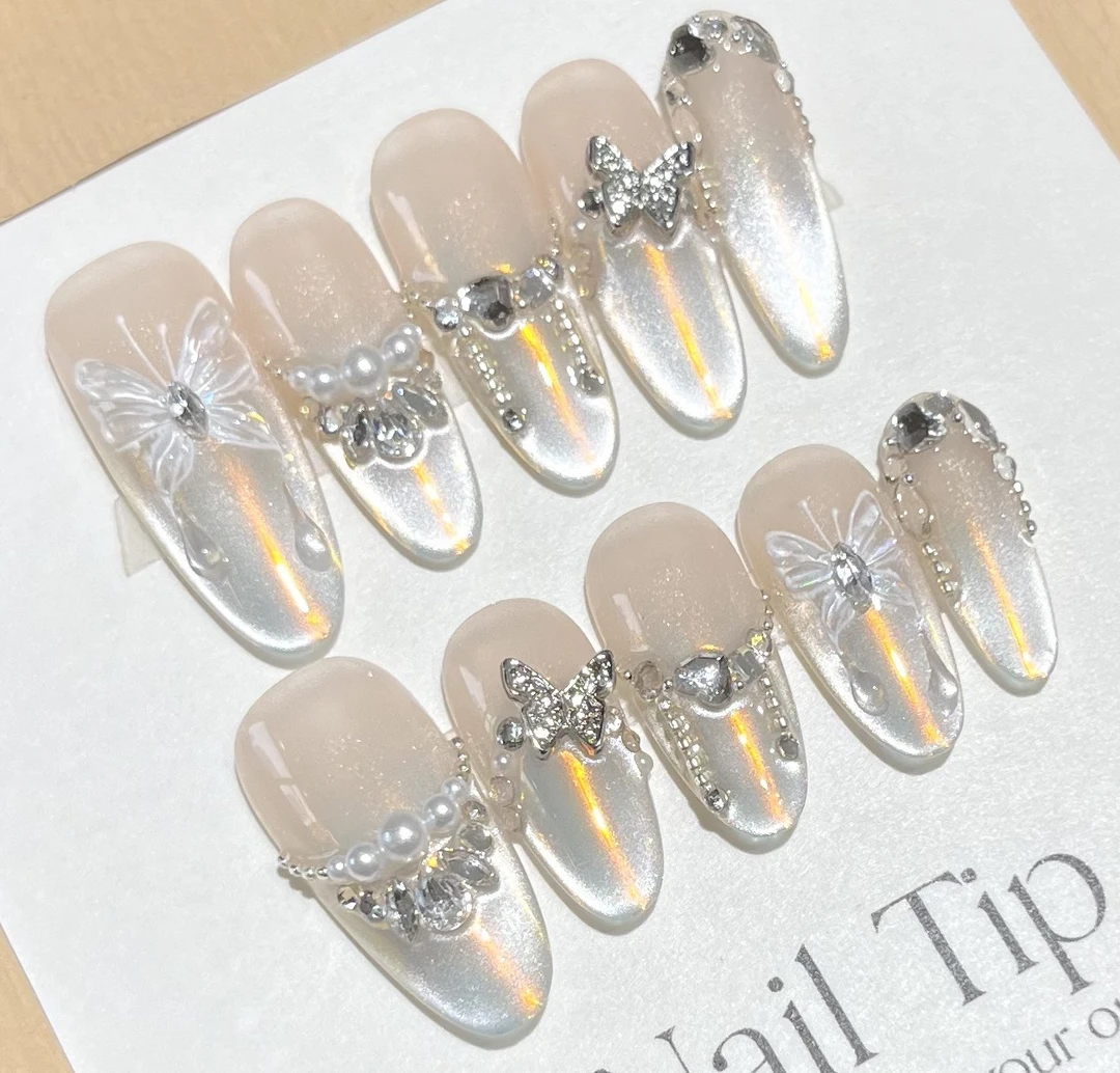 库洛米软假指甲贴片可拆卸穿戴果冻胶美甲贴可爱玩具2025甲片款式