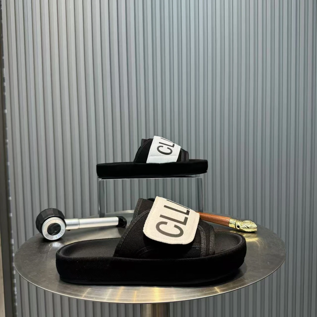 夏季男鞋潮流厚底潮休闲沙滩时尚防滑透气一字拖平跟踩屎感情侣鞋