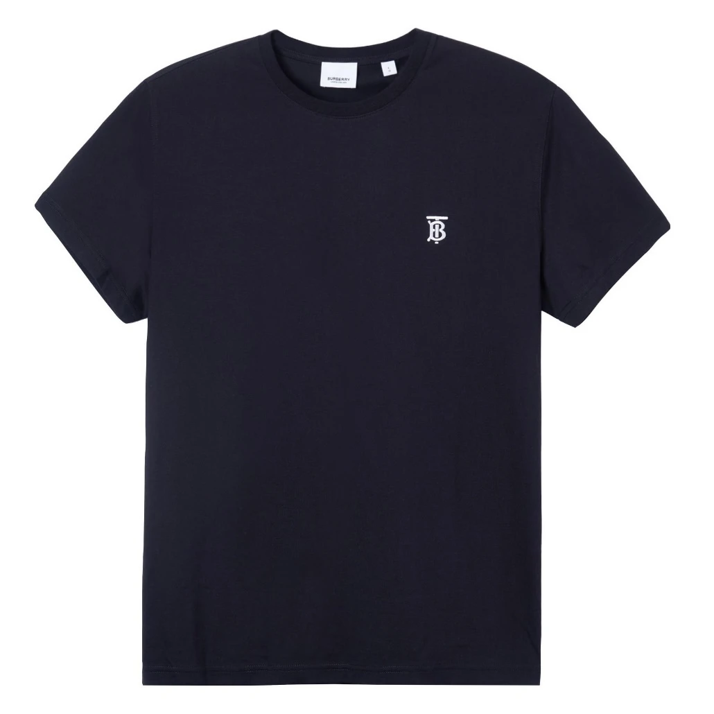 全新未使用 BURBERRY/博柏利 男士巴宝莉小标短袖T恤黑色休闲