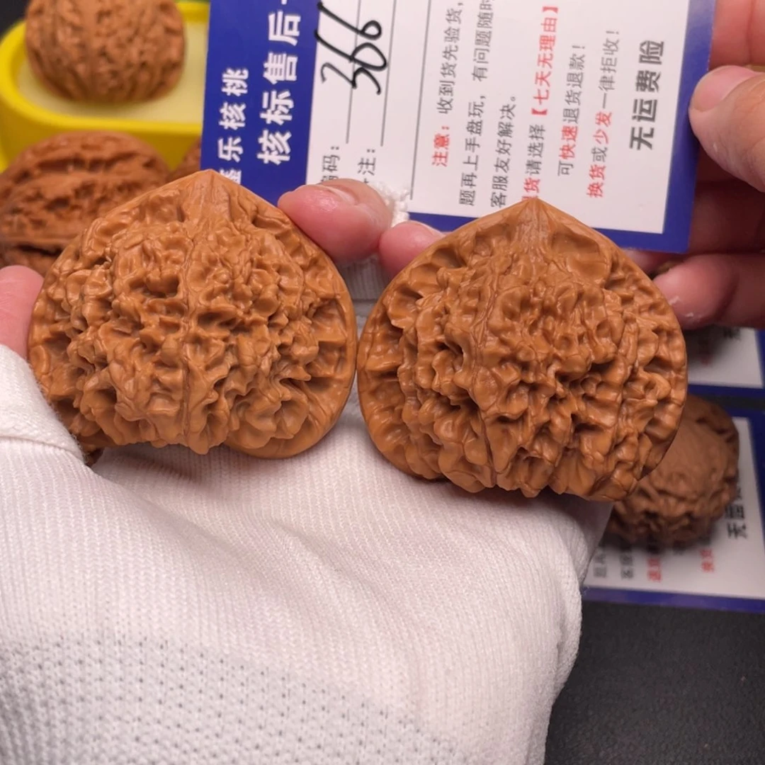 文玩核桃把件官帽52有修