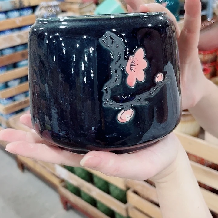有孔.凑单10元陶瓷花盆发货！