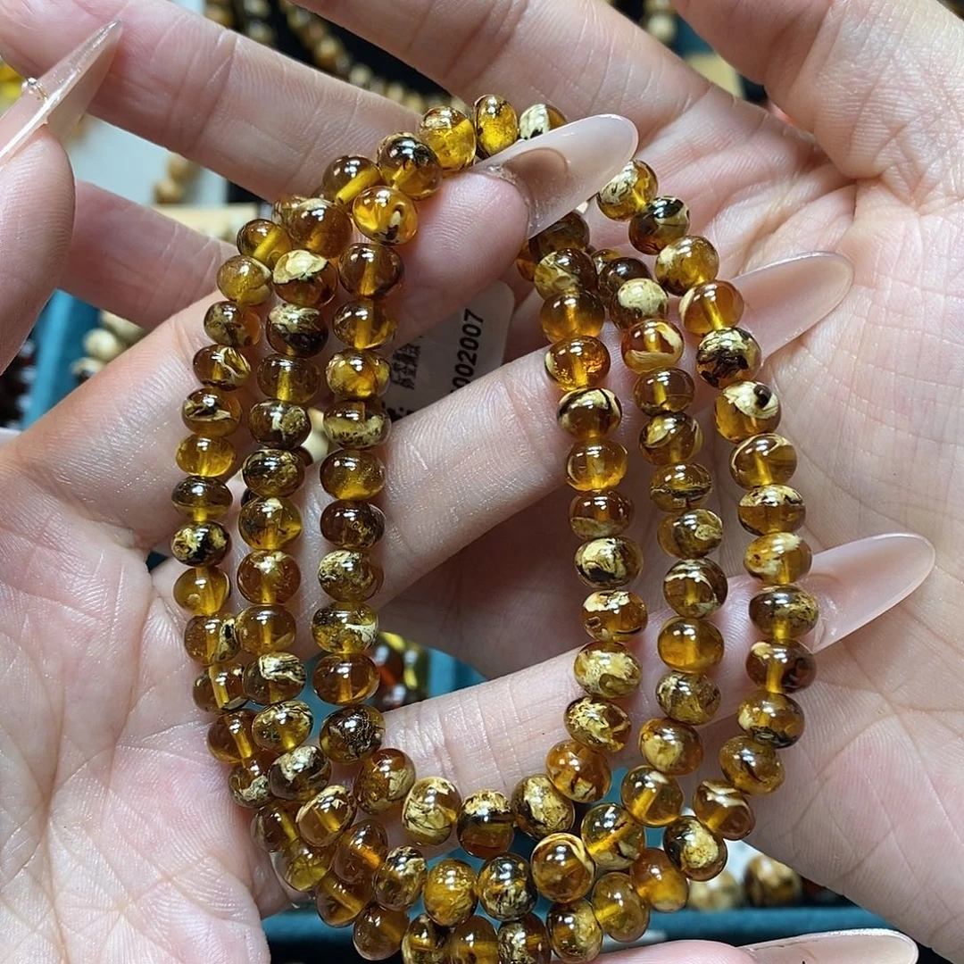 琥珀未镶嵌裸石6m花珀