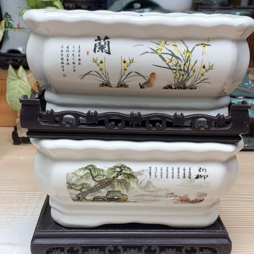 紫砂花盆陶瓷艺术花盆陶瓷