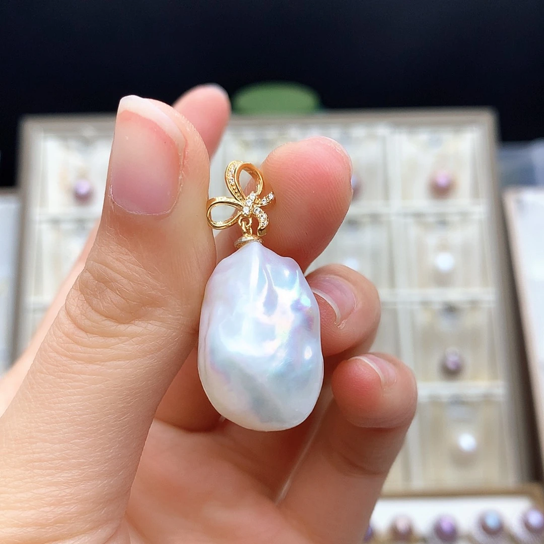 淡水珍珠颈饰银S925镶嵌