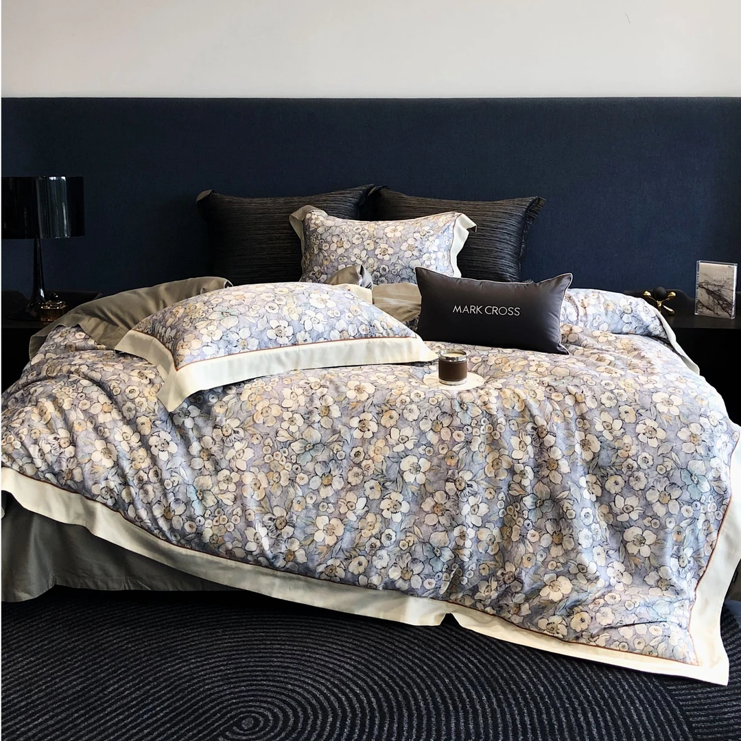 【豆爸专享】MARK CROSS超柔奶丝磨毛天丝棉数码印花款套件佛罗伦丝