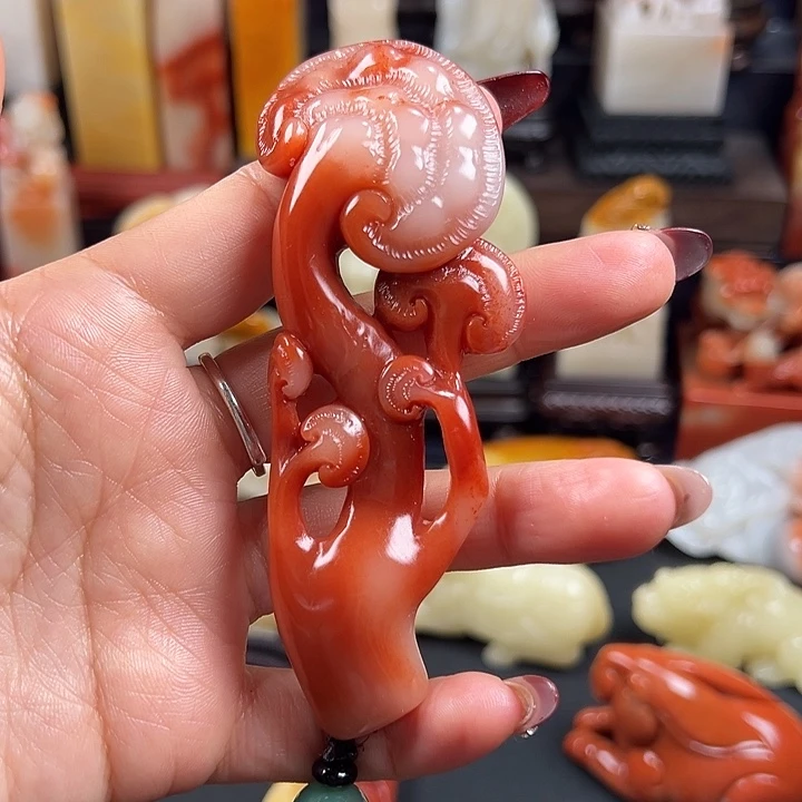 寿山石漫**步老性芙蓉石