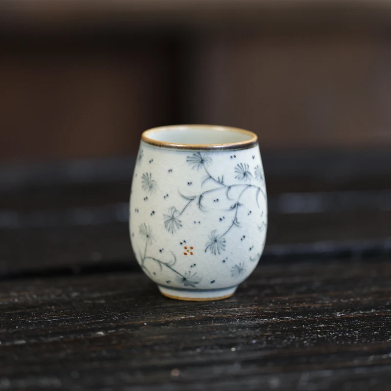 【小田甄陶】蒲公英-朴云堂-腰鼓杯-60ml（朴杯0352）