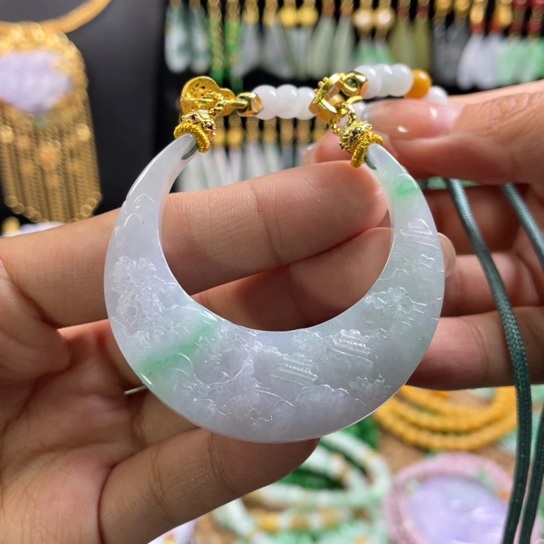 颈饰未镶嵌翡翠代编织