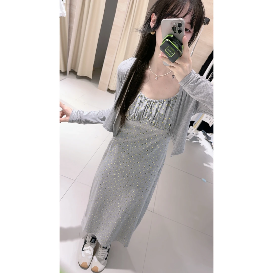 1192弹力棉两件套碎花裙