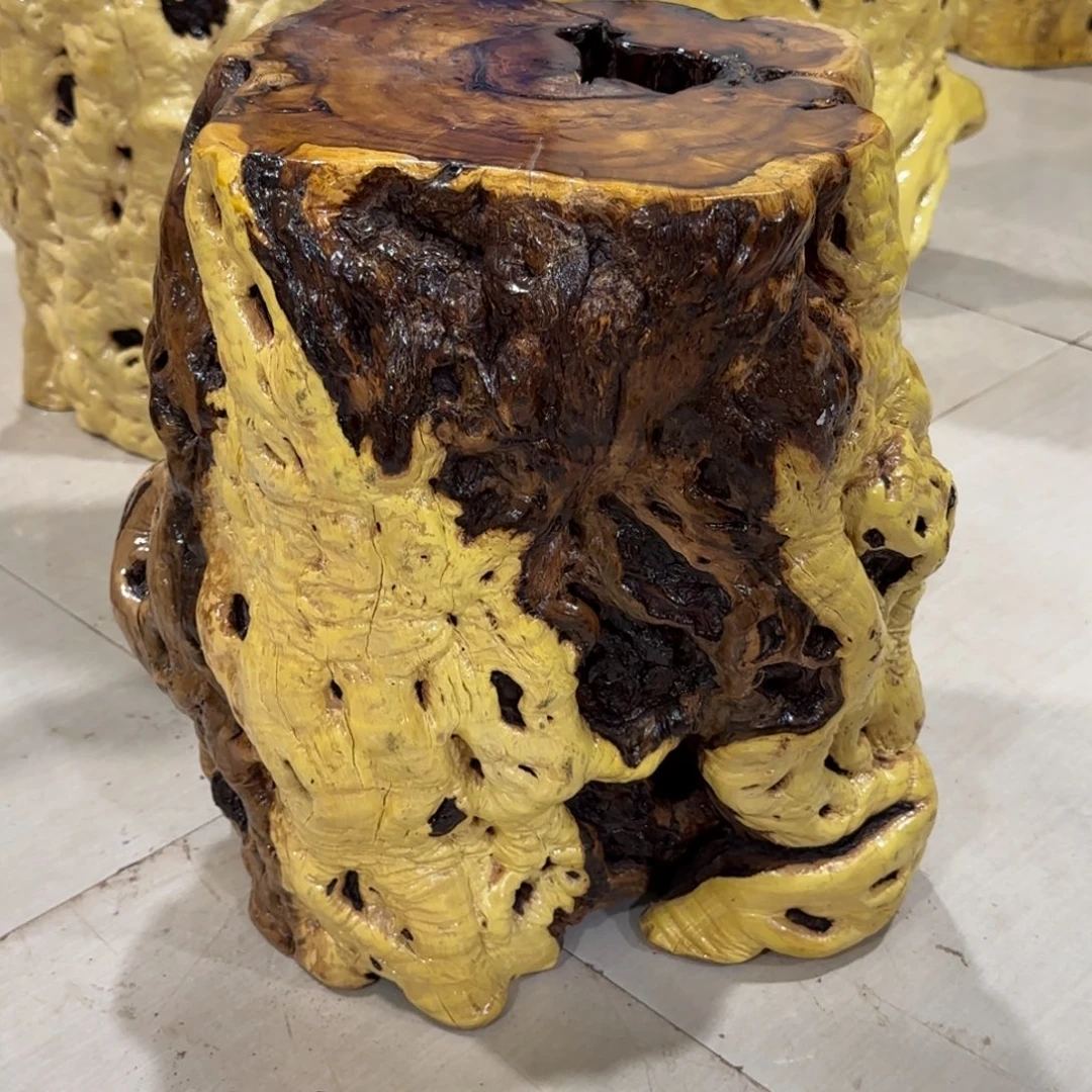 晨***星龙纹鸡心枣木手工艺品