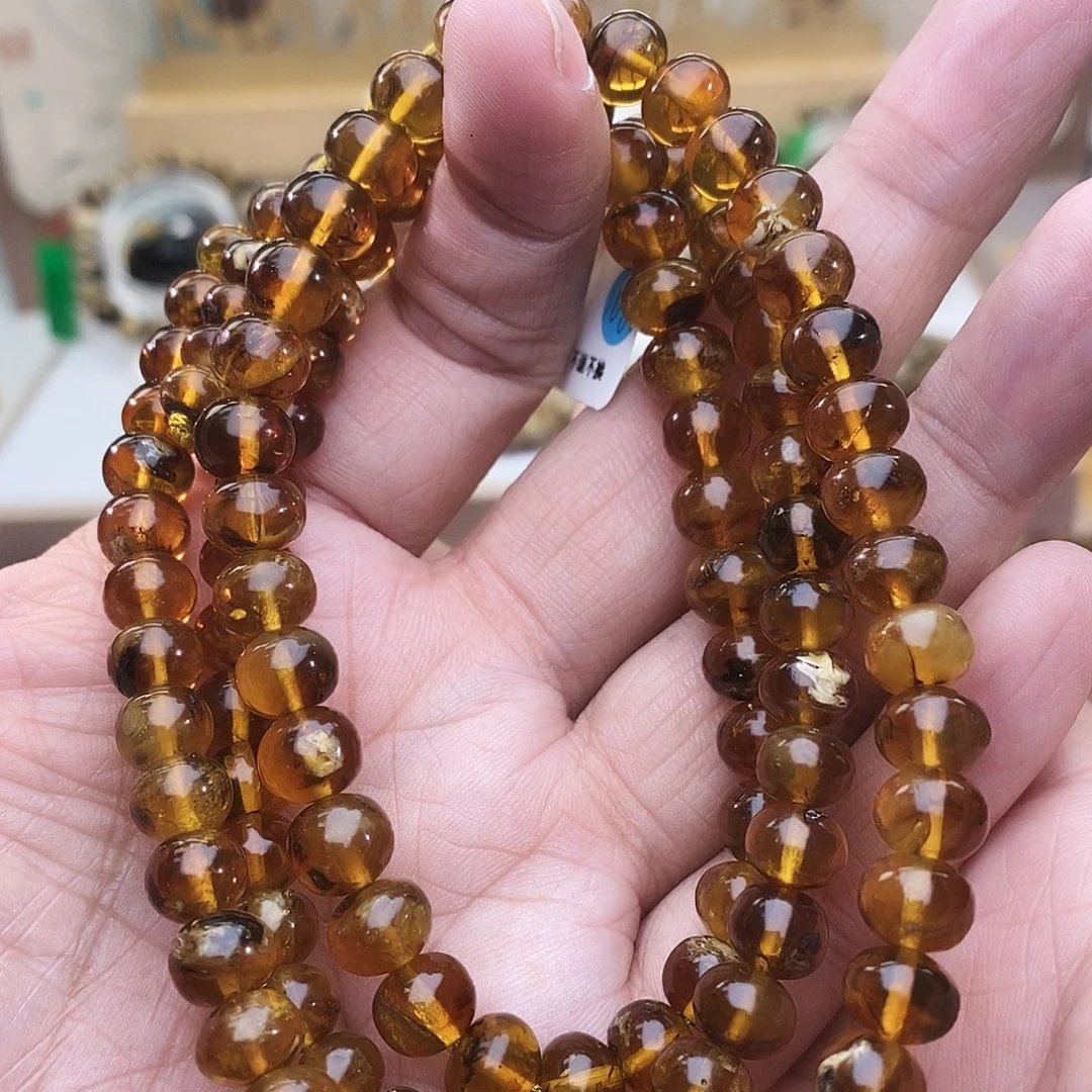 琥珀未镶嵌裸石8花辣