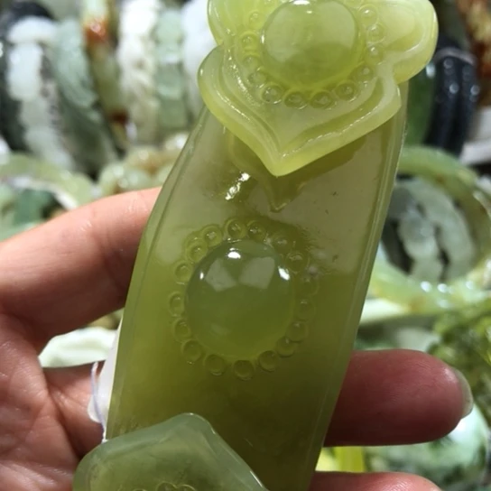 未镶嵌岫玉手把118