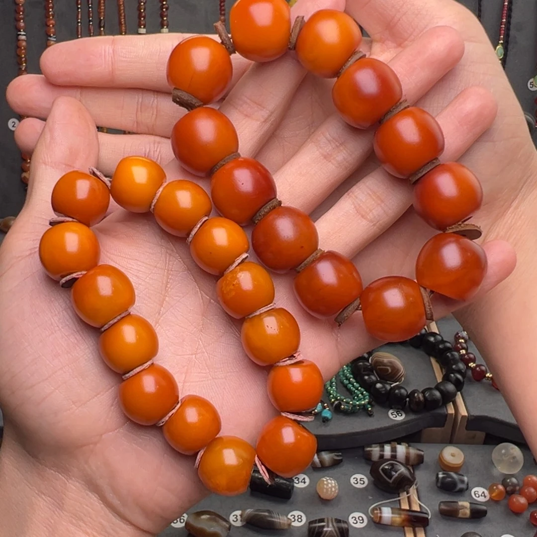 蜜蜡未镶嵌手链igigkhhkkbbklhbk