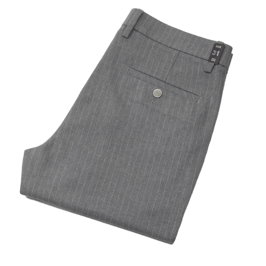 85002新款百搭休闲裤商务休闲条纹休闲裤长裤秋冬款修身男裤