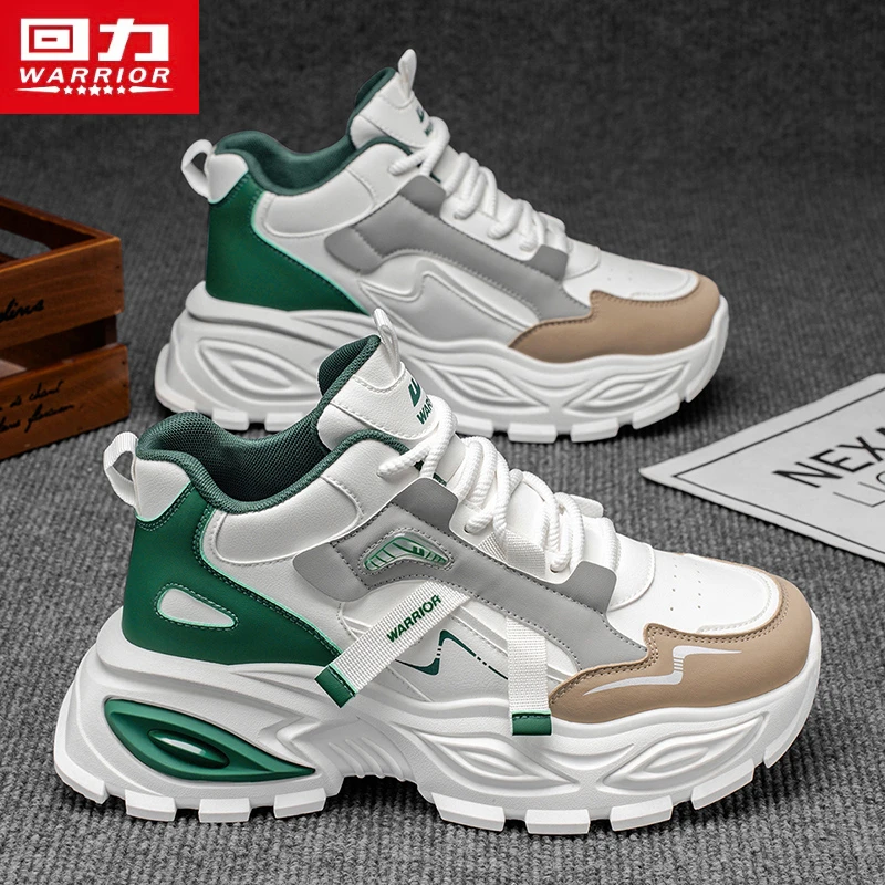 回力男鞋2026新款秋季高帮时尚跑步运动鞋厚底休闲旅游百搭老爹鞋