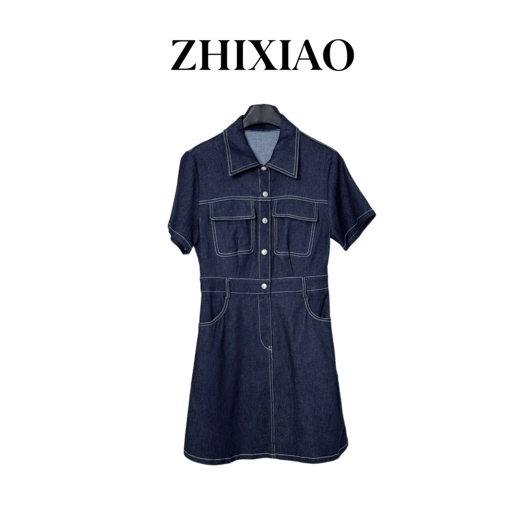 【ZHIXIAO】夏季新款：牛仔连衣裙13549