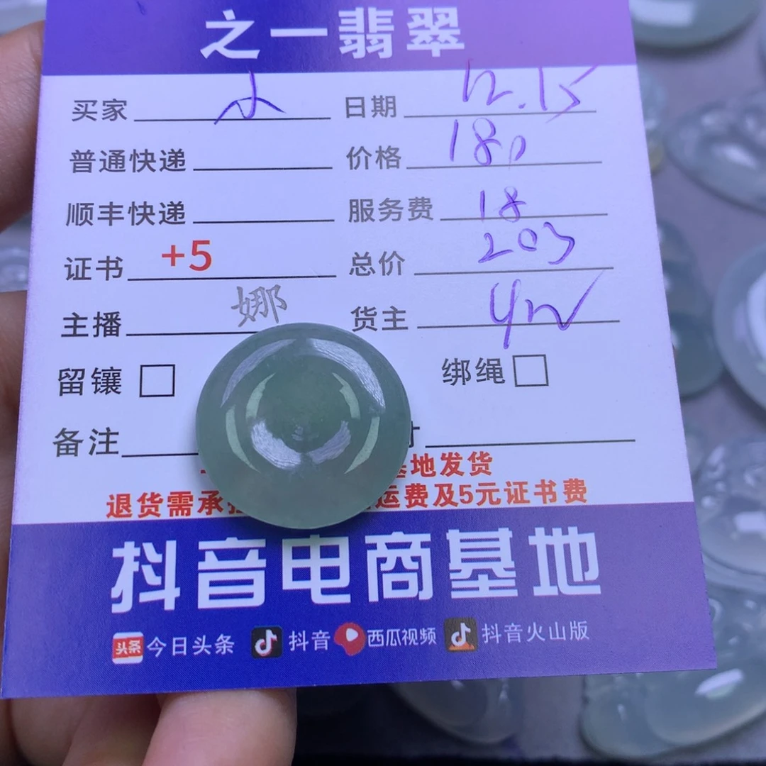 颈饰未镶嵌翡翠小**鸟