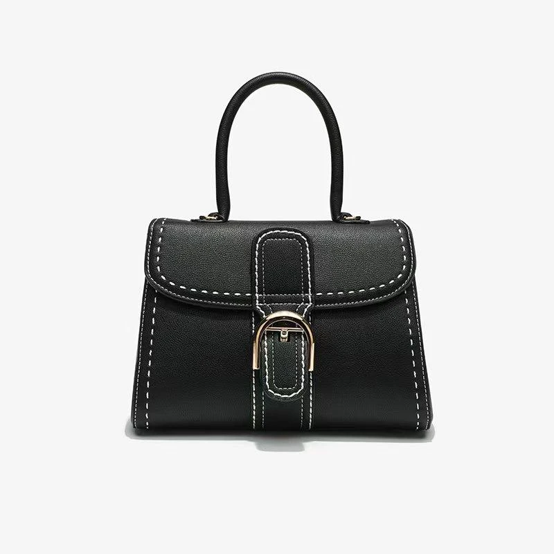 【CF】2024年新款轻奢百搭手提斜挎单肩包 E1070-黑色