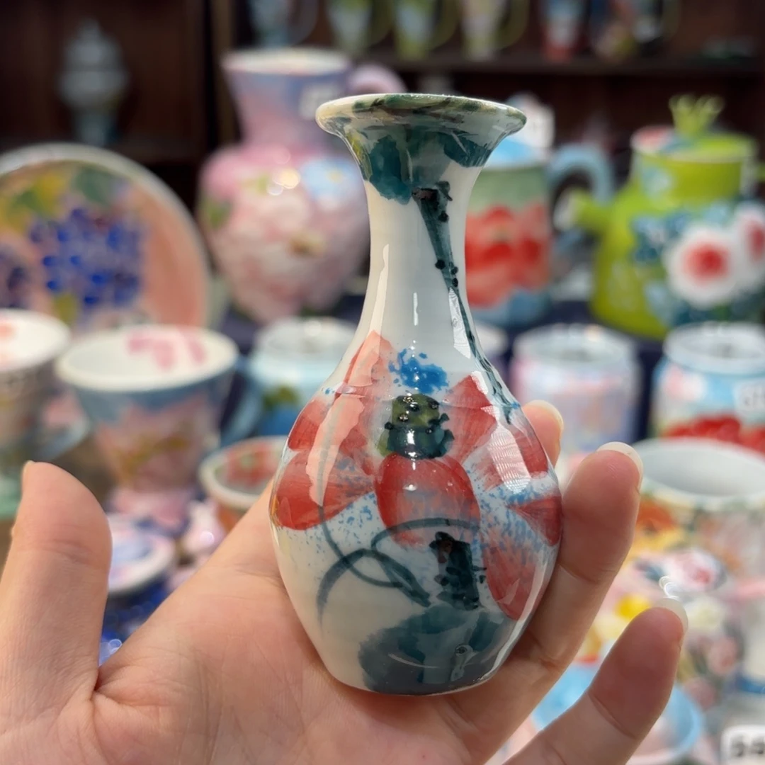 瓷片景德镇手绘高温釉下彩陶瓷茶具