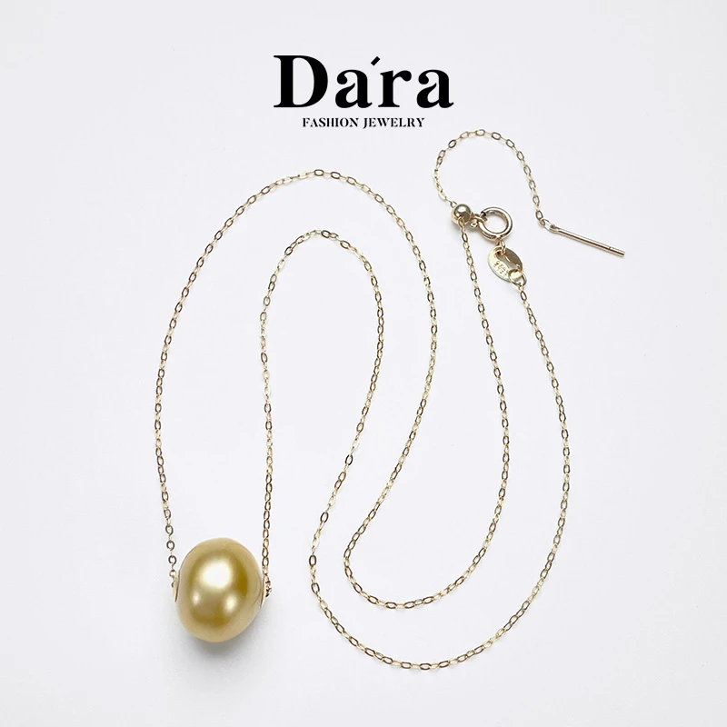 DARA/戴拉【柳总来了】18k金海水南洋金珠路路通项链KX1724多样性发