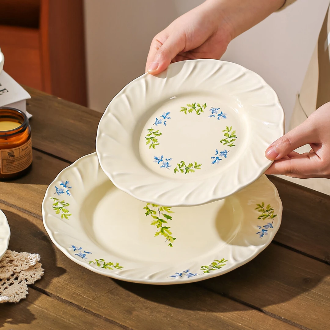 川岛屋盘子家用菜盘2025新款特别好看的高级感餐盘米饭碗鱼盘碟子