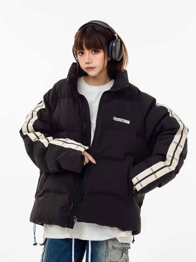 重磅高克重 立体拼接双织条 防风防水面包服棉服70059