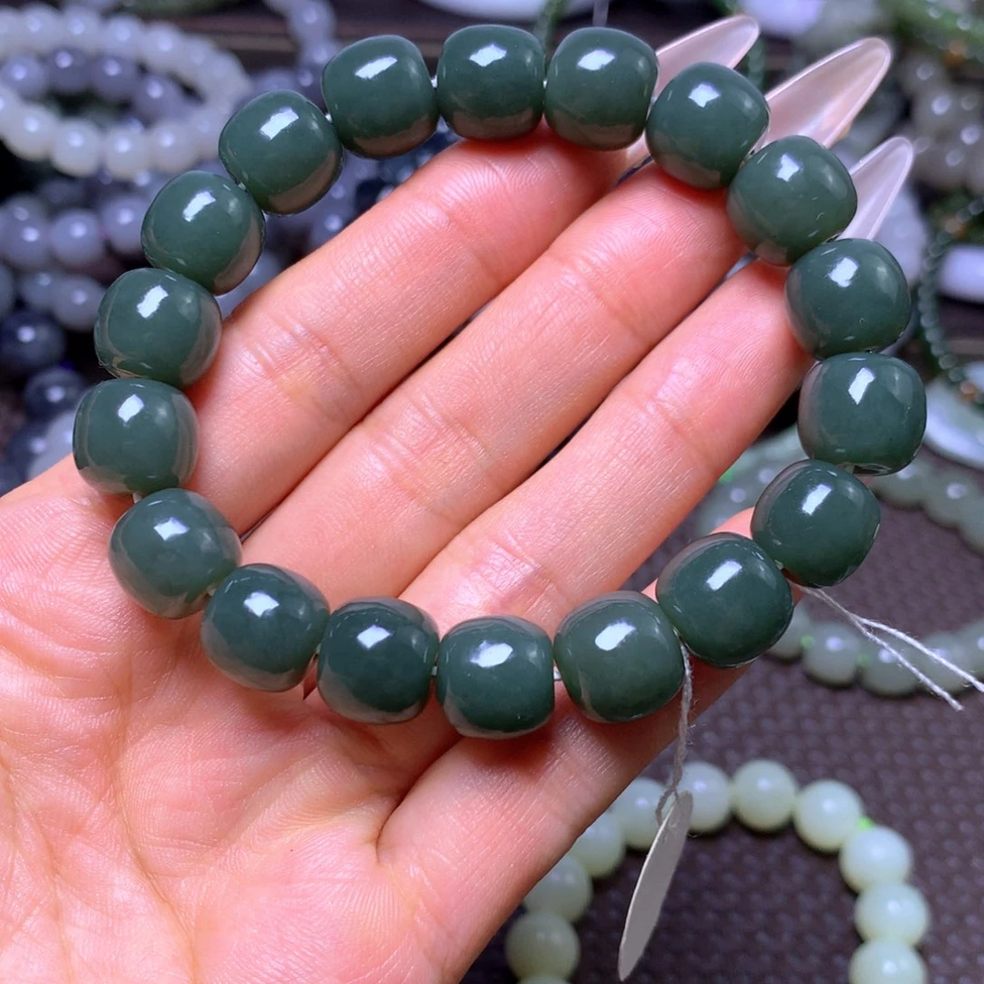 和田玉未镶嵌手串卡12