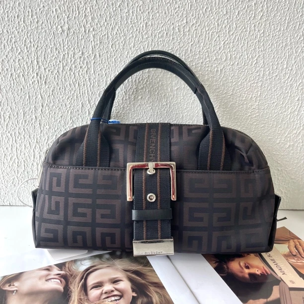 95新 Givenchy/纪梵希 XM/黑棕气质老花手提法棍包/HD03728045