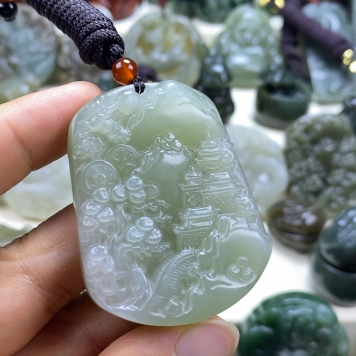 和田玉未镶嵌颈饰