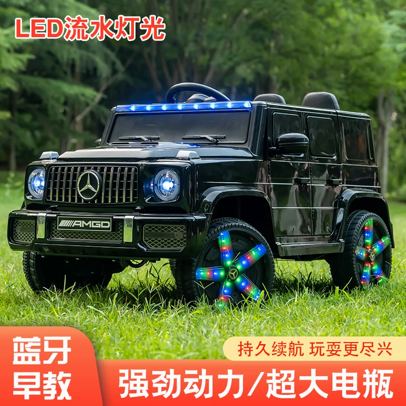 升级越野四轮汽车带蓝牙超大避震炫酷电动汽车儿童电动汽车可坐人