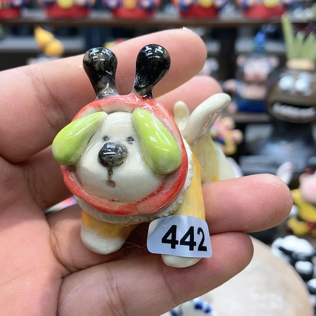 摆件直播间手工抽象陶瓷摆件442