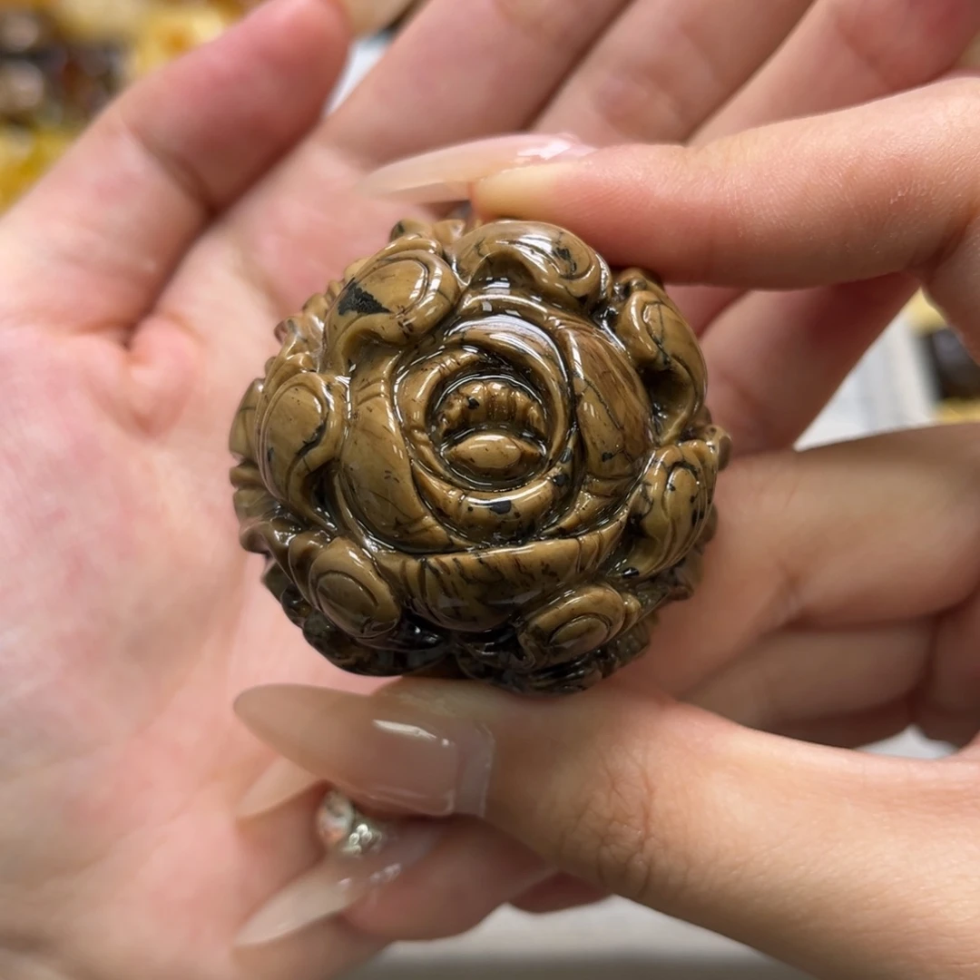 琥珀未镶嵌裸石天然琥珀根珀富贵之花