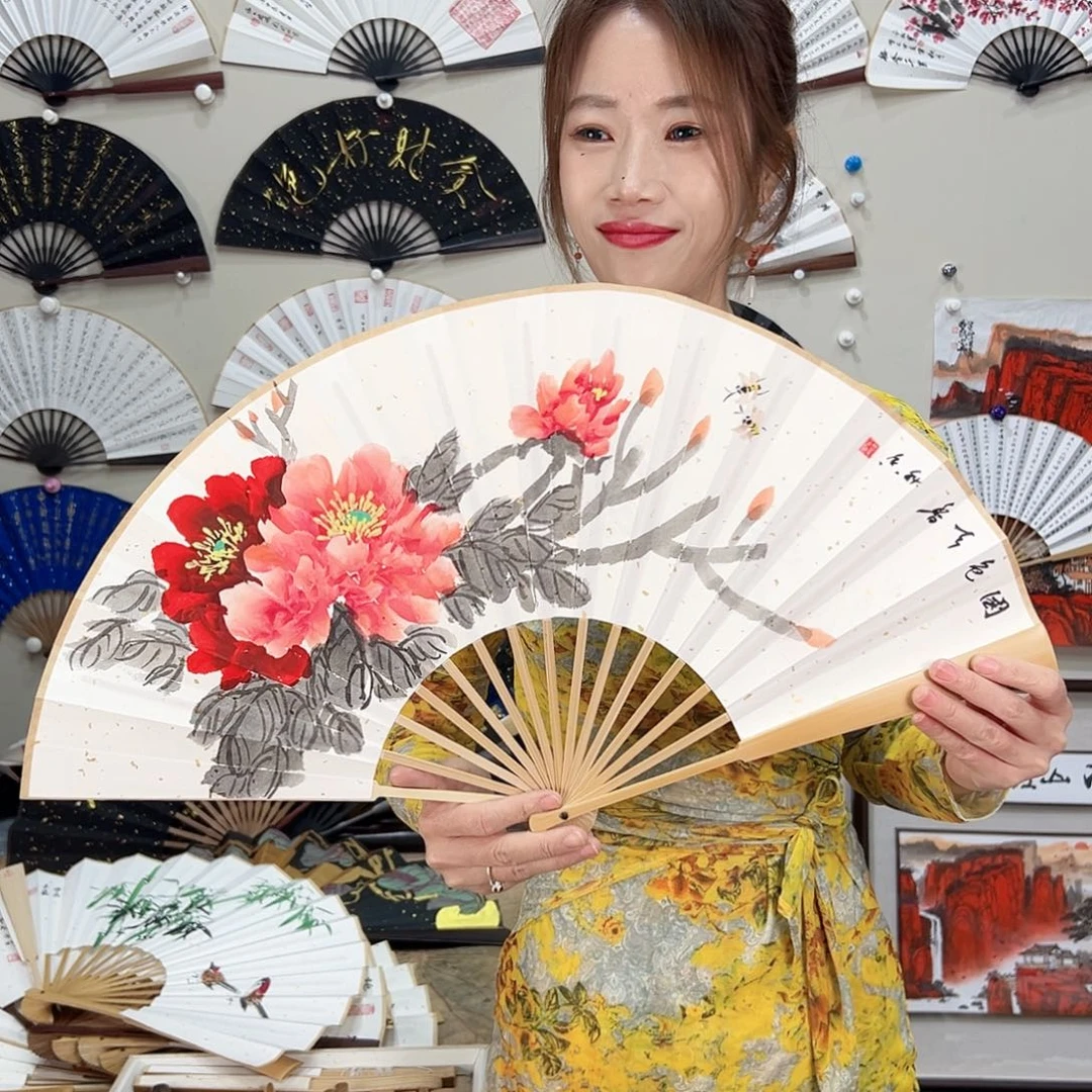 书法十寸玉竹-文玩扇-手写-粘好发出