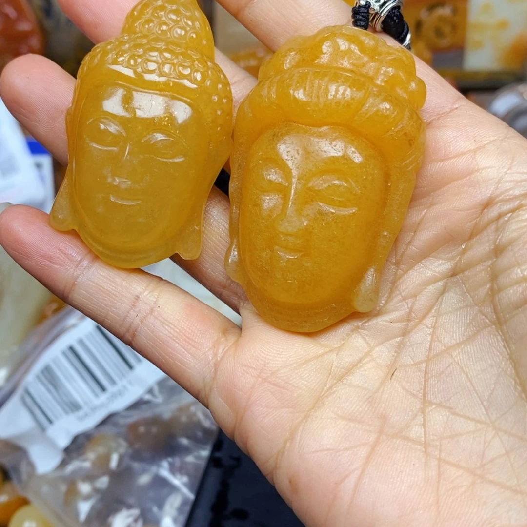 石英质玉（黄龙玉）颈饰9K金镶嵌